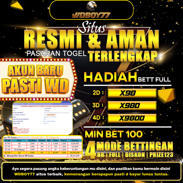 WDBOY77 • Platform Togel Online Terpercaya & Aman WDBOY77 • Platform Togel Online Terpercaya & Aman